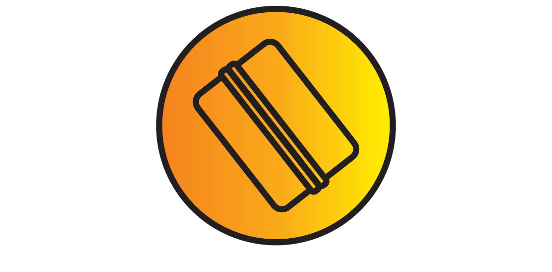 orange icon of a tool used to install DI-NOC Architectural Finishes