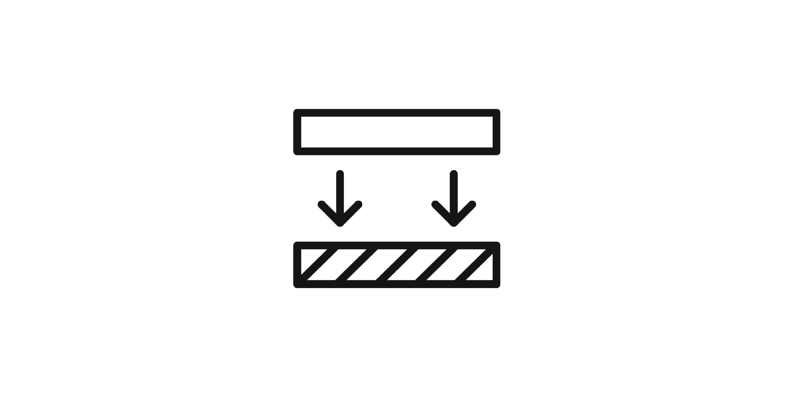 An icon shows an assembly process with arrows pointing down to demonstrate the assembly process
