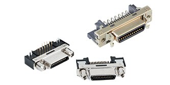 Family product shot of MDR and SDR boardmount connectors
