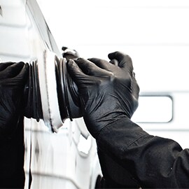 body technician finishing vehicle panel