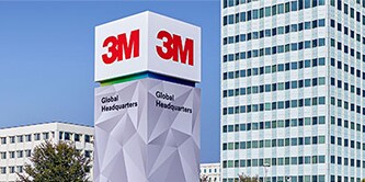 3M headquarters sign.
