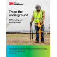 brochure cover, worker locating underground marker