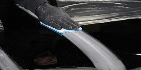 P800 & P1000 3M Hookit Flexible Foam Abrasive Disc doing blend prep
