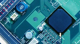 Zoomed in view of an electronic control unit.