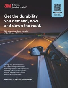 Image of the Automotive Portfolio Labels Brochure cover