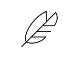 Weight reduction icon shaped like a feather.