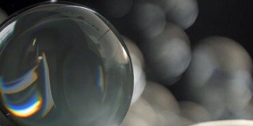 Microscopic close up of 3M Glass Bubbles.
