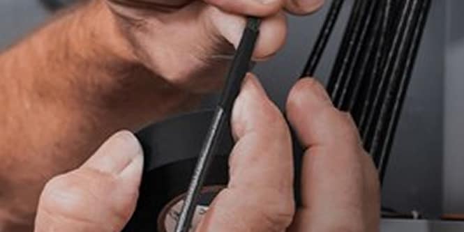 protective electrical tape on wire
