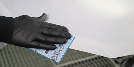 P400 & P600 3M Hookit Flexible Foam Abrasive Disc doing primer finishing
