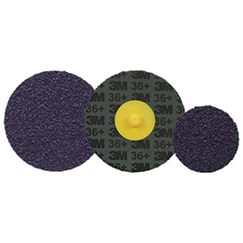 three 3M abrasive discs in different sizes