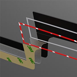 Bonding tape for an automotive display frame