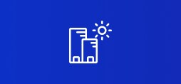 apartment exterior with sun icon