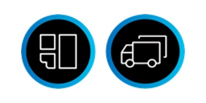 white illustration of graphic film and fleet icon
