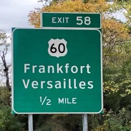 highway exit sign
