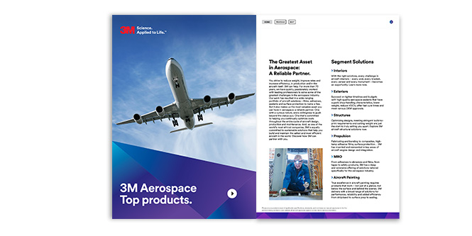 Preview thumbnails of 3M Aerospace Top Products Brochure
