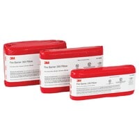 Three 3M&trade; Fire Barrier Pillows offset in a row