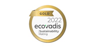 ecovadis sustainability Gold rating.
