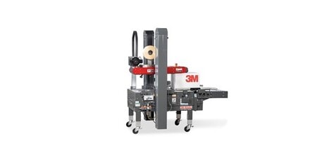 A 3M-Matic adjustable case sealer machine designed for sealing uniform boxes.
