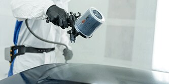 Paint technician spray vehicle
