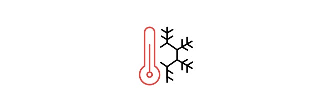 icon of thermometer and snowflake
