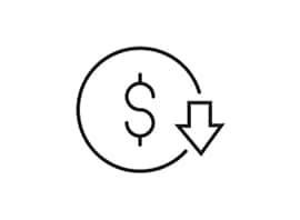 Lower cost icon.