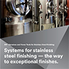 Four stainless steel compartments with a strong finish from 3M abrasives and power tools