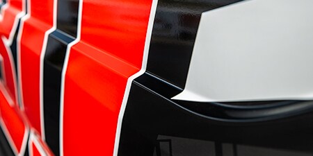 close up of a vehicle wrap
