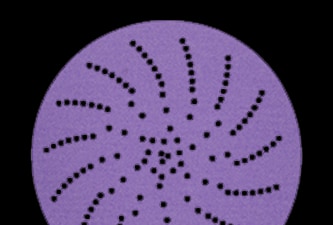 3M Xtract™ Cubitron™ II paper disc 732U on black background
