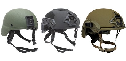 Lightweight ballistic helmets and Enhanced Combat Helmet
