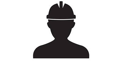 worker with hardhat icon
