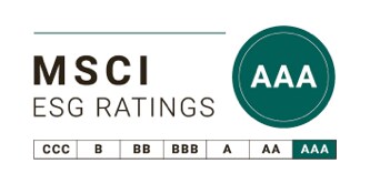MSCI AAA Environmental, Social, and Governance Rating.
