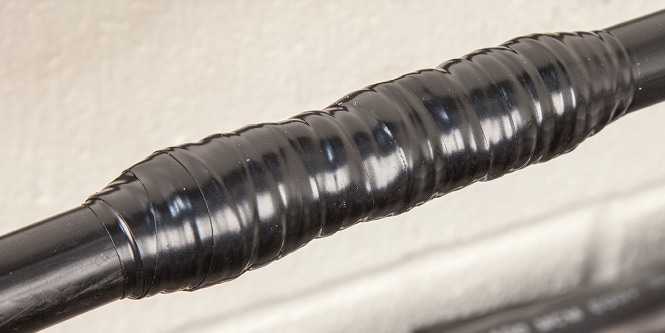 electrical splice with electrical tape overwrap
