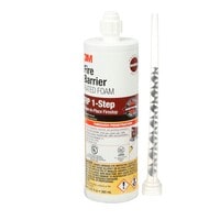 A tube of 3M Fire Barrier Foam FIP 1-Step product