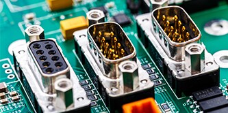 Three cable connectors.
