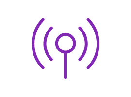 Minimal icon depicting signals.