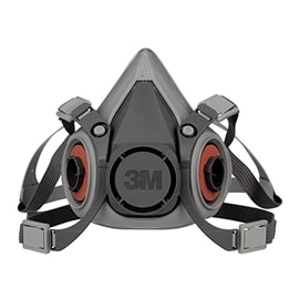 3M™ Half Facepiece Reusable Respirator 6000 white background