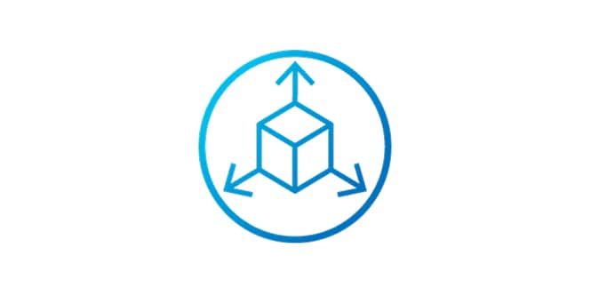 icon of a box with arrows pointing outward
