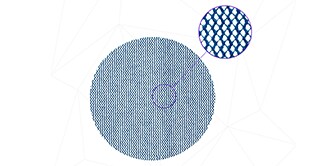 close up of net disc's open net construction
