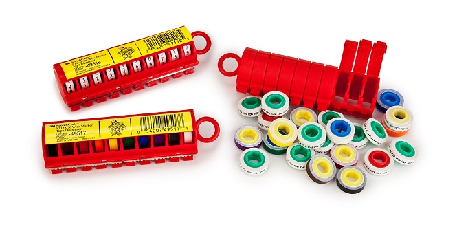 3M wire marker dispensers and label rolls

