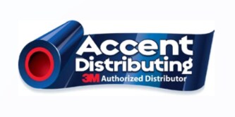 Accent Distributing 3M Authorized Distributor logo.