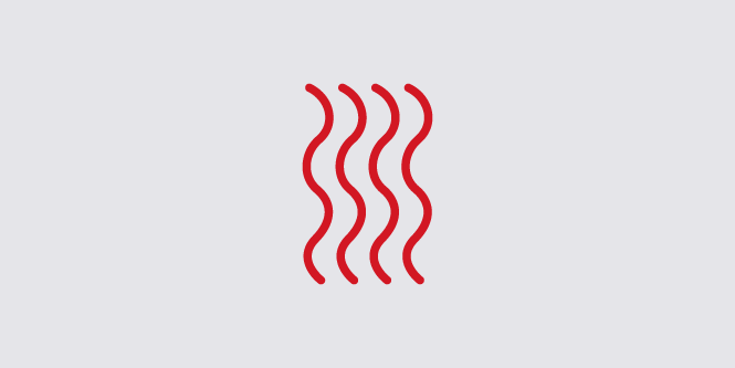 Four squiggly lines icon for vibration solutions.
