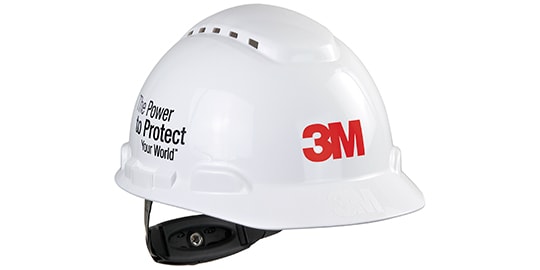 product image of a white hard hat with 3M logo
