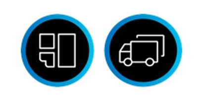 white illustration of a window film and fleet vehicle
