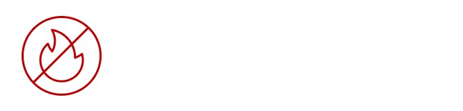 icon of fire with line through it for 'no flame'
