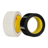 Two rolls of 3M&trade; Venture Tape&trade; Line Set Tape 1507, one gray and one white