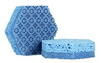 Scotch-Brite™ Low Scratch Scour Sponge 3000HEX, one standing and one flat.