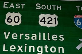 reflective traffic sign at night