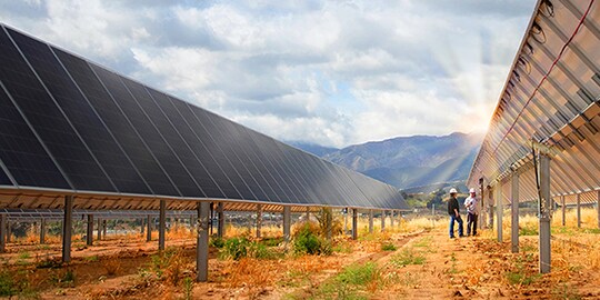 3M Sustainability - Science for Climate: men working in a solar farm
