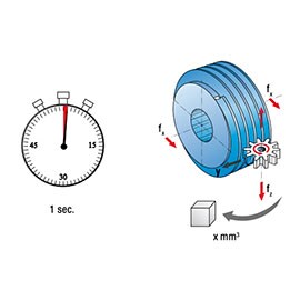 Gear grinding material removal diagram