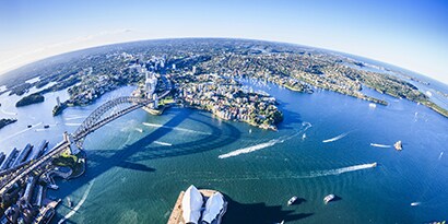 Orbital view of Sidney, Australia
